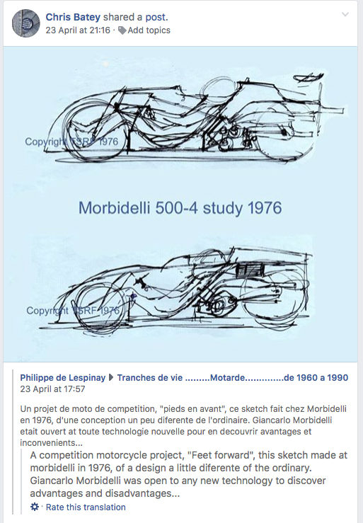 1978 Morbidelli FF racer sketches